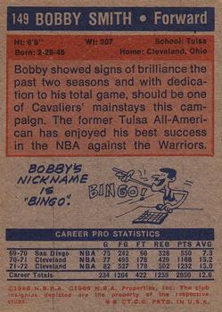 1972-73 Topps #149 Bobby Smith Back