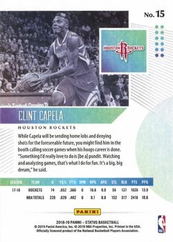 2018-19 Panini Status #15 Clint Capela Back