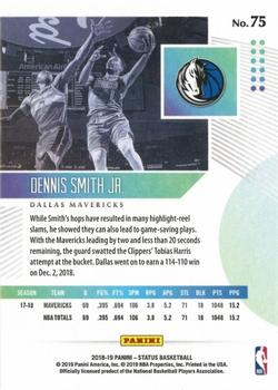 2018-19 Panini Status #75 Dennis Smith Jr. Back