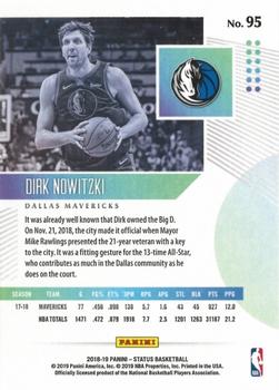 2018-19 Panini Status #95 Dirk Nowitzki Back