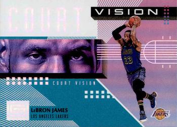 2018-19 Panini Status - Court Vision Aqua #5 LeBron James Front