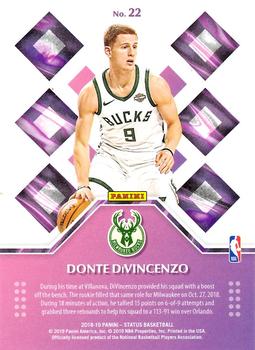 2018-19 Panini Status - Rookie Credentials #22 Donte DiVincenzo Back