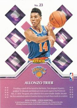 2018-19 Panini Status - Rookie Credentials #23 Allonzo Trier Back
