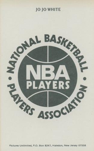 1973-74 NBA Players Association Postcards #NNO Jo Jo White Back