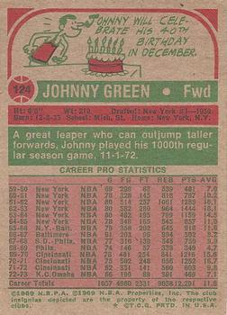 1973-74 Topps #124 Johnny Green Back