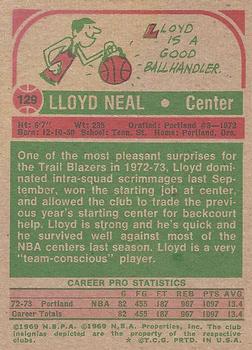 1973-74 Topps #129 Lloyd Neal Back