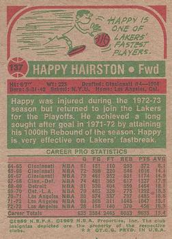 1973-74 Topps #137 Happy Hairston Back