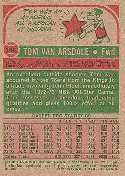 1973-74 Topps #146 Tom Van Arsdale Back