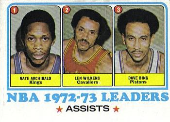 1973-74 Topps #158 Nate Archibald / Lenny Wilkens / Dave Bing Front