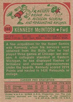 1973-74 Topps #164 Kennedy McIntosh Back