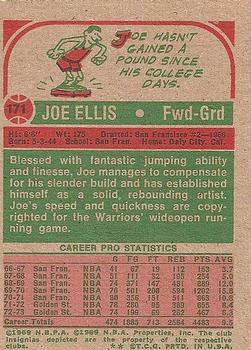 1973-74 Topps #171 Joe Ellis Back