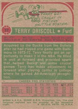 1973-74 Topps #17 Terry Driscoll Back