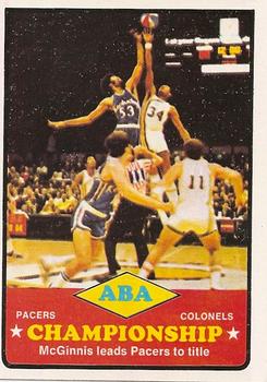 1973-74 Topps #208 ABA Championship Front