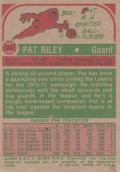 1973-74 Topps #21 Pat Riley Back