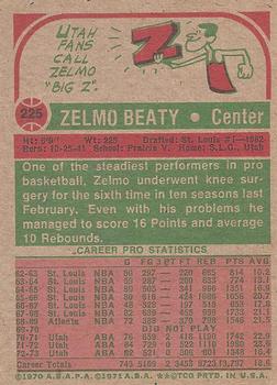 1973-74 Topps #225 Zelmo Beaty Back