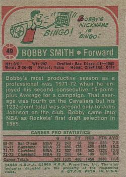 1973-74 Topps #49 Bobby Smith Back