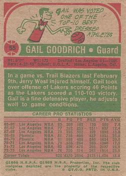 1973-74 Topps #55 Gail Goodrich Back