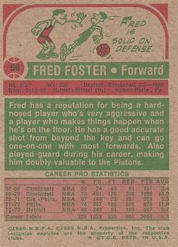 1973-74 Topps #56 Fred Foster Back