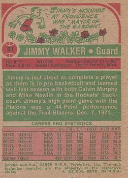 1973-74 Topps #61 Jimmy Walker Back