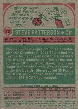 1973-74 Topps #73 Steve Patterson Back