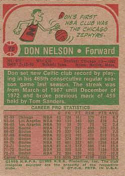 1973-74 Topps #78 Don Nelson Back