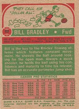1973-74 Topps #82 Bill Bradley Back