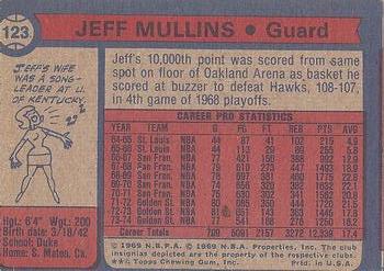 1974-75 Topps #123 Jeff Mullins Back