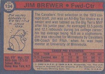 1974-75 Topps #134 Jim Brewer Back