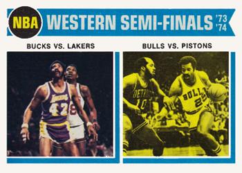 1974-75 Topps #162 NBA Western Semis Front