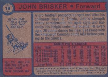 1974-75 Topps #18 John Brisker Back