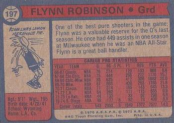 1974-75 Topps #197 Flynn Robinson Back