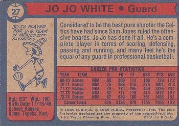 1974-75 Topps #27 Jo Jo White Back