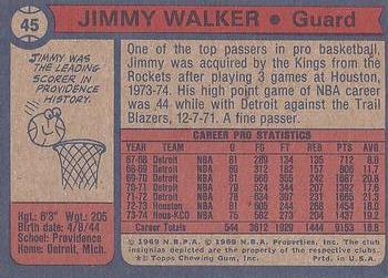 1974-75 Topps #45 Jimmy Walker Back