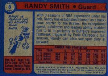 1974-75 Topps #8 Randy Smith Back