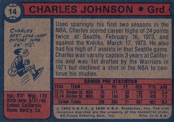 1974-75 Topps #14 Charles Johnson Back