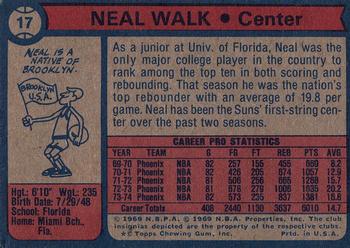 1974-75 Topps #17 Neal Walk Back