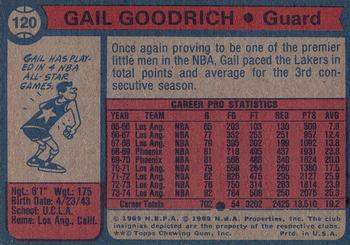 1974-75 Topps #120 Gail Goodrich Back