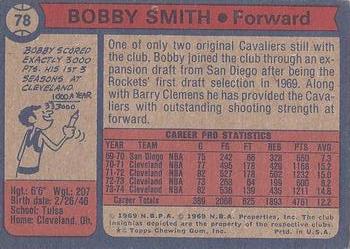1974-75 Topps #78 Bobby Smith Back