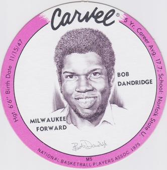 1975 Carvel Discs #NNO Bob Dandridge Front