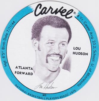 1975 Carvel Discs #NNO Lou Hudson Front
