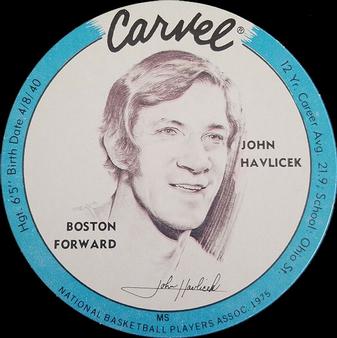 1975 Carvel Discs #NNO John Havlicek Front