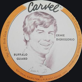 1975 Carvel Discs #NNO Ernie DiGregorio Front