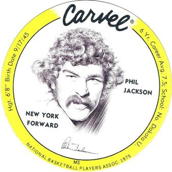 1975 Carvel Discs #NNO Phil Jackson Front