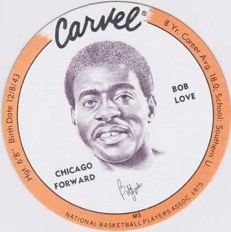 1975 Carvel Discs #NNO Bob Love Front