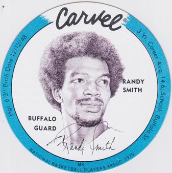 1975 Carvel Discs #NNO Randy Smith Front