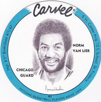 1975 Carvel Discs #NNO Norm Van Lier Front