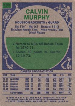 1975-76 Topps #180 Calvin Murphy Back