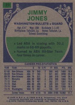 1975-76 Topps #23 Jimmy Jones Back