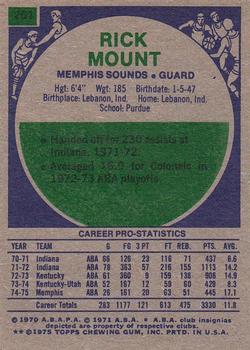 1975-76 Topps #261 Rick Mount Back