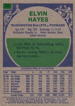 1975-76 Topps #60 Elvin Hayes Back